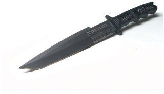 Dark Operations Fighting Knives Interceptor 911 Tactical Fixed Blade Knife with Sheath Dark Operations Fighting Knives (Black Titanium CarboNitride Finish)  Sports & Outdoors
