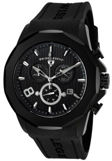Swiss Legend 10042 BB 01  Watches,Monte Carlo Chrono Black Silicone and Dial Black IP Steel Case, Fashion Swiss Legend Quartz Watches