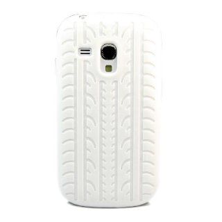 Wall  Tyre Tread Silicone Soft Skin Case Cover for Samsung Galaxy S 3 III S3 Mini i8190 White    (Don't Fit for Samsung Galaxy I9300 III S3.) Cell Phones & Accessories