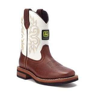 John Deere Square Toe Pull On  Boys'   Brown and White