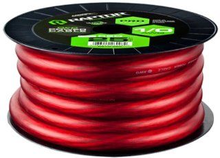 Raptor R51 0 25R 25 Fete Pro Series Oxygen Free Copper Power Cable, Red  Vehicle Amplifier Power And Ground Cables 