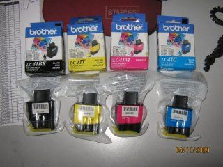 Set of 4 New Genuine OEM Brother Lc 41 (Lc41) Ink Cartridges