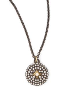 Pave Diamond Shield Pendant Necklace   Armenta