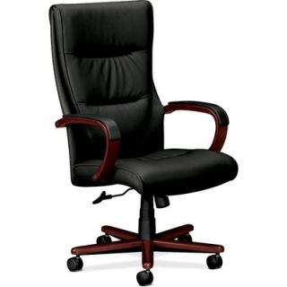 Basyx High Back Leather Chair with Arms HVL844.N.SP11 / HVL844.H.SP11 Finish