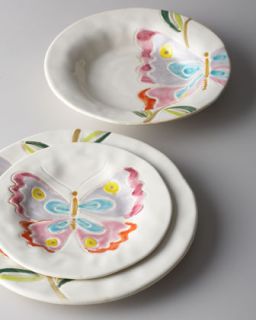 Four Butterfly Salad Plates