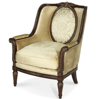 Michael Amini Imperial Court Wood Trim Arm Chair 79835 CHPGN 40