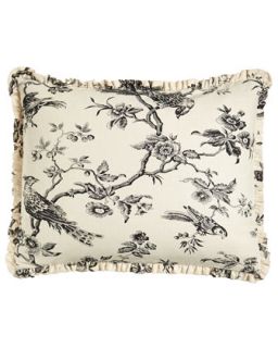 Standard Toile Sham with Mini Ruffle   French Laundry Home