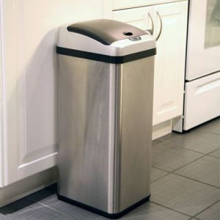 itouchless 13 Gal. Rectangular Extra Wide Opening Touchless Trash Can IT13RX