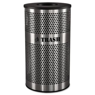 Ex Cell Metal Products Stainless Steel Trash Receptacle EXCVCT33PERFS