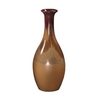 Glossy Mocha   Sand Ceramic Vase   Small