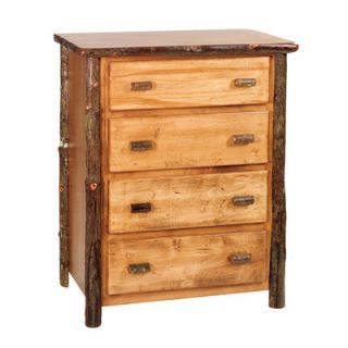 Fireside Lodge Hickory 4 Drawer Chest 8202 Finish Traditional with Premium D