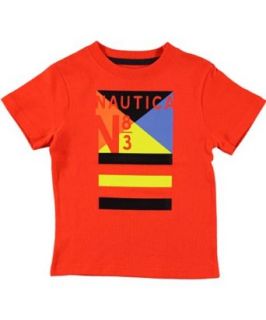 Nautica Sportswear Boys Orange N83 Usa T Shirt (7) Fashion T Shirts Clothing