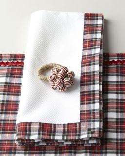 Plaid Border Napkin   Juliska