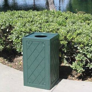 Eagle One 22 Gal. Pull Top Trash Receptacle T188 Color Black, Pattern