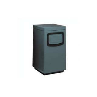 Witt Fiberglass Series 30 Gallon Side Entry Square Receptacle with Doors on T