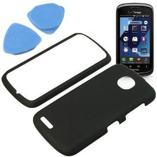 AM Rubber Hard Shield Cover Snap On Case for Verizon Pantech Marauder ADR910L + Tool  Black Cell Phones & Accessories