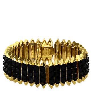 House of Harlow Infinite Pathway Bracelet   Gold/Black      Womens Accessories