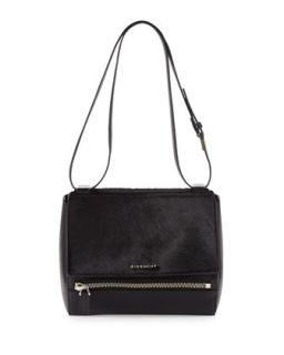 Pandora Calf Hair Medium Shoulder Bag, Black   Givenchy