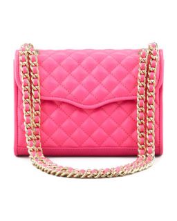 Quilted Affair Mini Shoulder Bag, Neon Pink   Rebecca Minkoff