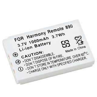 eForCity 2 Pack White 3.7v Li ion Battery For Logitech Harmony Remote 890 885 880 720  Digital Camera Batteries  Camera & Photo