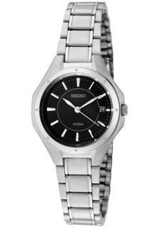 Seiko SXDE13P1  Watches,Womens Quartz Stainless Steel w/ Dark Grey Dial, Casual Seiko Quartz Watches