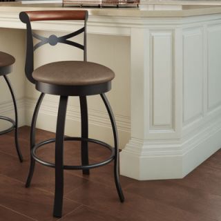 Amisco Library Luxe Style 26  Bourbon Swivel Bar Stool 41522 26WE/1B56DBF488