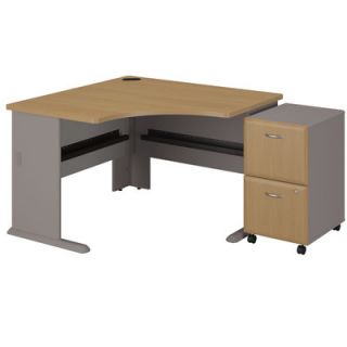 Bush Series A Left Corner Desk with 2 Drawer File SMA006LOSU