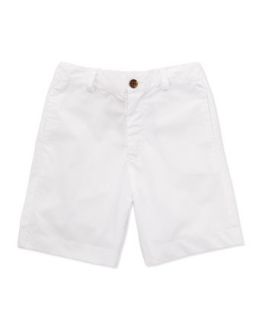 Alex Flat Front Shorts, White, 2Y 10Y   Busy Bees