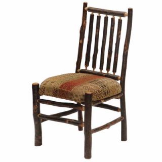Fireside Lodge Hickory Spoke Back Fabric Side Chair 86010 Color Hickory Seat