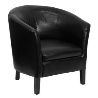 FlashFurniture Club Lounge Chair with Barrel Shape GOS03BNFULL Finish Black