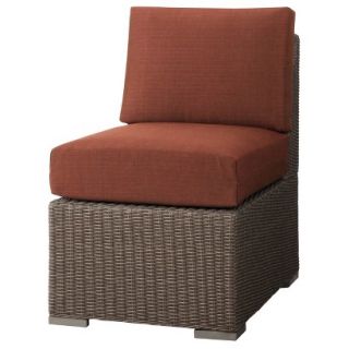 Threshold Orange Wicker Sectional Armless Chair Patio Furniture, Heatherstone