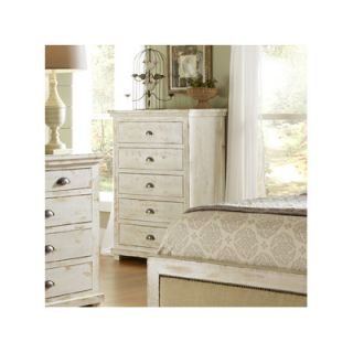 Progressive Furniture Willow 5 Drawer Chest PRGF1527 Finish Distressed White
