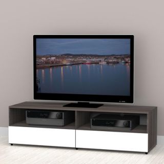 Nexera Allure 60 TV Stand 221133/220133 Finish White and Ebony