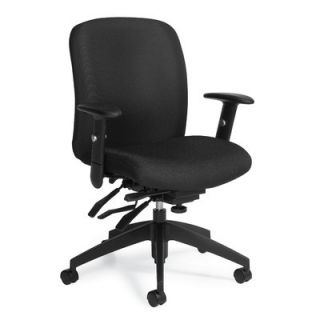 Global Total Office Truform Mid Back Multi Office Chair with Arms 5451 3SCBK 