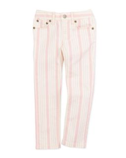 Stripe Bowery Skinny Jeans, Pink, Girls 4 6X   Ralph Lauren Childrenswear