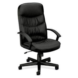 Basyx Leather Office Chair with Loop Arms BSXVL64XST11 Back High Back