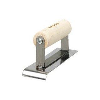 Bon 12 888 6 Inch by 1 Inch Radius Edger with 1/2 Inch Radius and Lip, Wood Handle, Stainless Steel