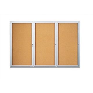 Marsh Deluxe Enclosed Bulletin Boards   Aluminum Frame EB 200/300 Series Size
