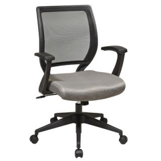 Office Star Screen Back Mesh Seat Task Chair with Fixed Designer Arms EM51022