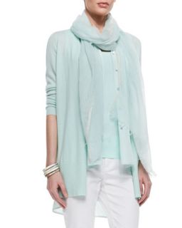 Ethereal Sparkle Cashmere Wrap, Light Mint   Eileen Fisher