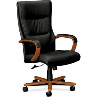 Basyx High Back Leather Chair with Arms HVL844.N.SP11 / HVL844.H.SP11 Finish