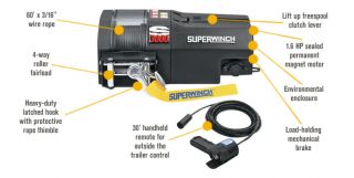 Superwinch S-Series 12 Volt Winch — 3000-Lb. Capacity, Model# S3000  3,000   4,900 Lb. Capacity Winches
