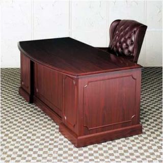 High Point Furniture Bedford Double Pedestal Bow Front Executive Desk TR_3030