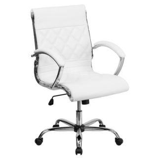 FlashFurniture Mid Back Leather Executive Office Chair GO 1297M MID BK GG / G
