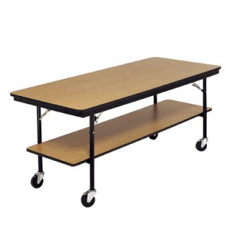 AmTab Manufacturing Corporation Sealed and Stained Plywood Top Mobile Bar and