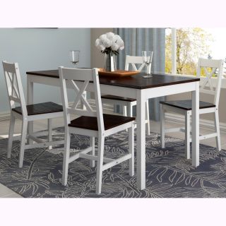 Corliving Corliving Cappuccino/ White Dining Table (set Of 5) Brown Size 5 Piece Sets
