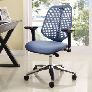 Modway Reverb Premium Mid Back Office Chair with Arms EEI 1173 Color Blue