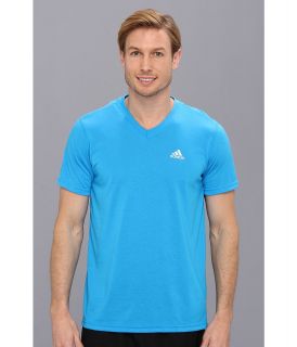 adidas Ultimate Short Sleeve V Neck Tee Mens T Shirt (Blue)