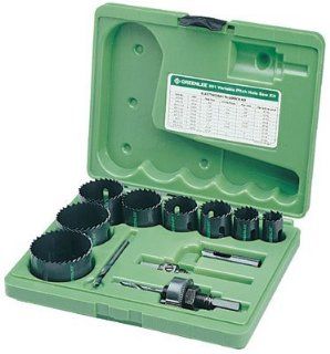 Greenlee 891 Electrician/Plumbers hole saw kit 3/4 2 1/2   Hole Saw Arbors  
