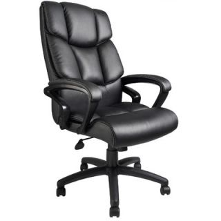 Boss Office Products High Back Leather Executive Chair with Arms B8701/8702 T